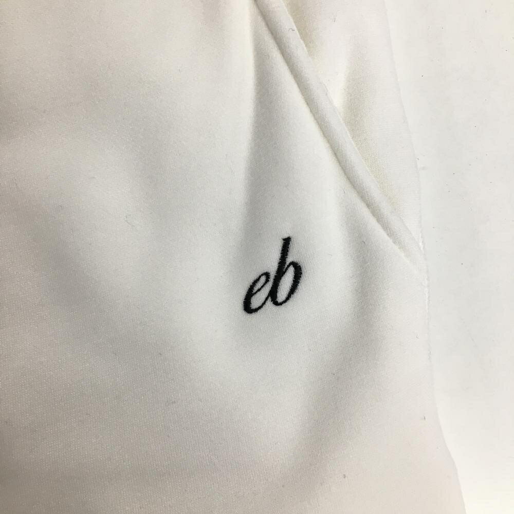 【新品】エフィカスブラン ジョガーパンツ 白×黒 裾ライン 裏起毛 メンズ LL ゴルフウェア efficace