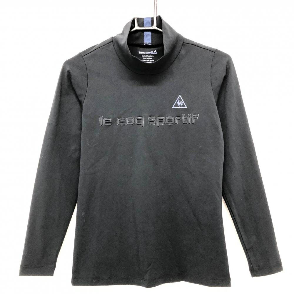 Le Coq - 【美品】ルコック 長袖ハイネックシャツ ネイビー 立体ロゴ レディース M ゴルフウェア le coq sportif