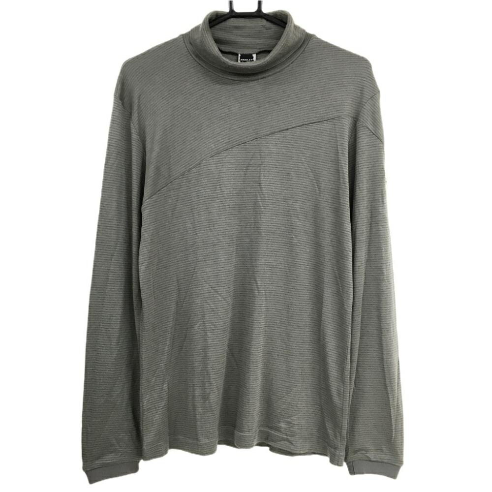 Shirts - オークリー 長袖ハイネックシャツ グレー ボーダー 総柄 袖スカル刺しゅう アクリル混 メンズ M ゴルフウェア Oakley