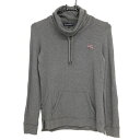 ★特価★【美品】ロサーセン 長袖ハイネックシャツ グレー ロゴワッペン ポケット レディース M ゴルフウェア Rosasen