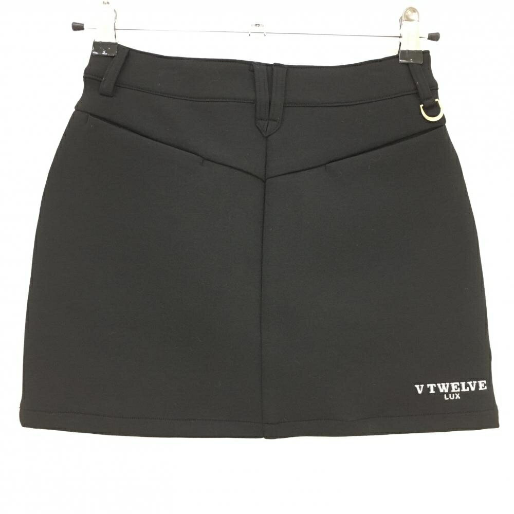 【超美品】ヴィトゥエルヴ 中綿スカート 黒 一部中綿 レディース 0 ゴルフウェア V12
