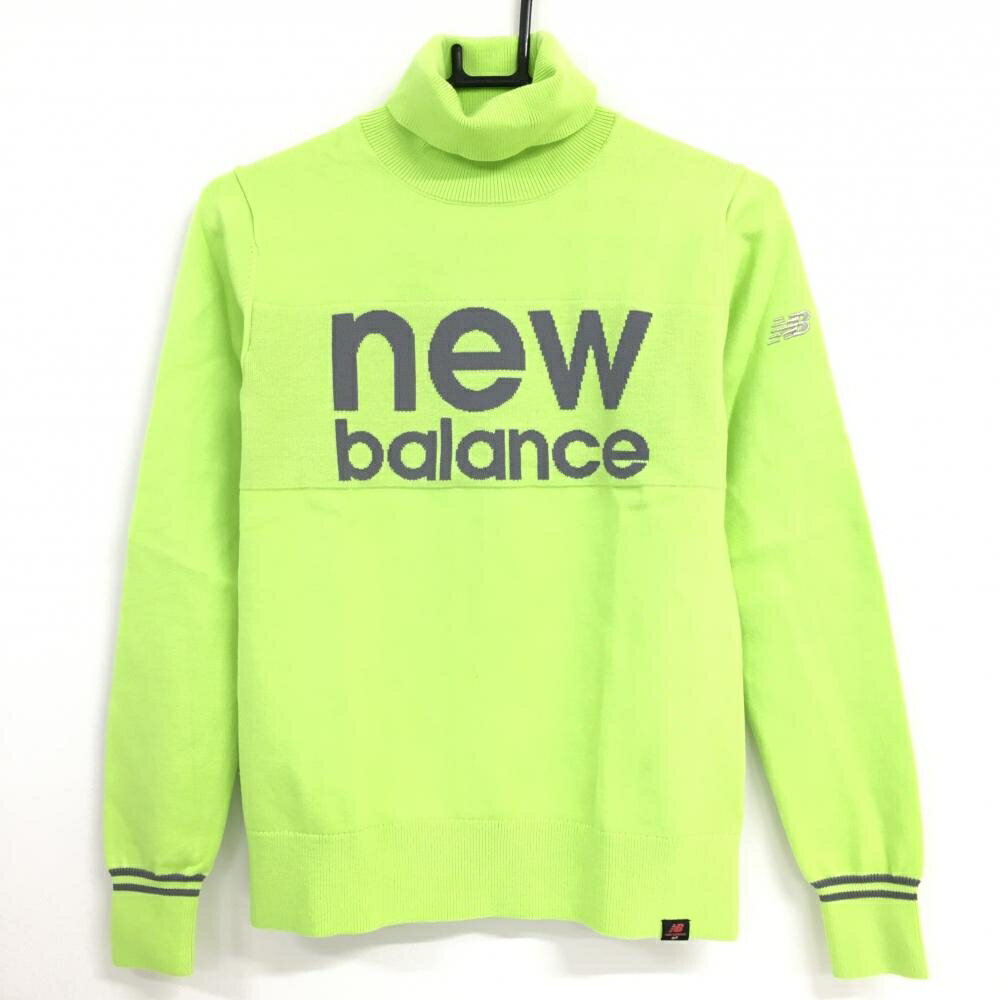 【超美品】ニューバランスゴルフ タートルネックセーター ライトグリーン×グレー レディース 0(S) ゴル..