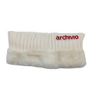 ★特価★アルチビオ ニットネックウォーマー 白 一部ボア ゴルフウェア archivio(4)