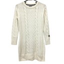 ★特価★【新品】アドミラル ニットワンピース 白 ウール混 ケーブル編み レディース M ゴルフウェア Admiral