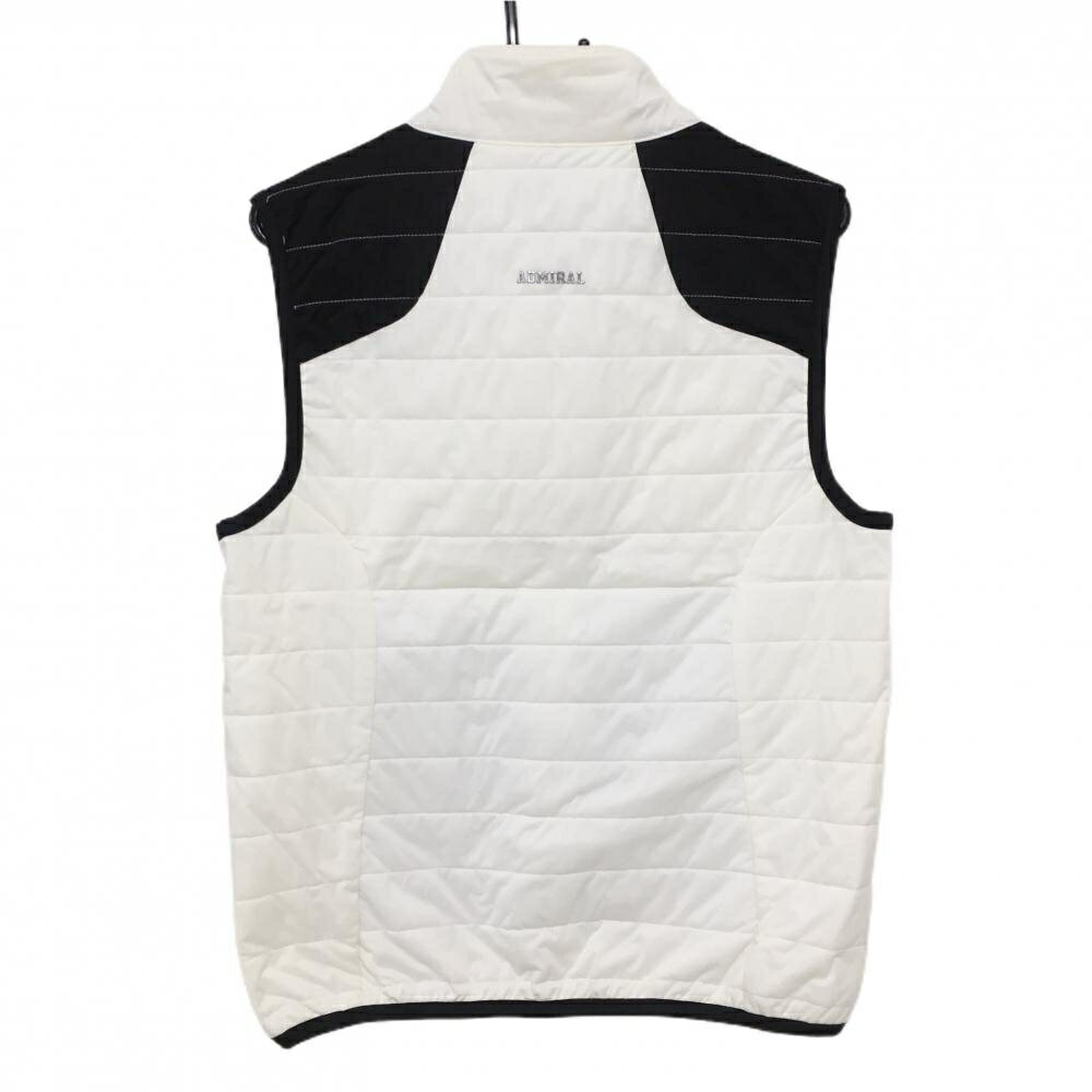 アドミラル 中綿ベスト 白×黒 胸元ロゴ メンズ M ゴルフウェア Admiral