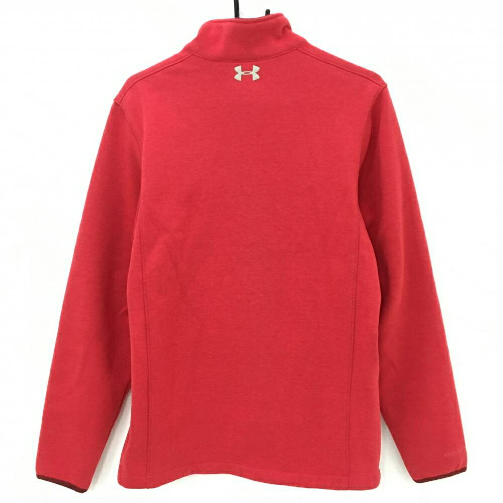 アンダーアーマー ジャケットブルゾン レッド 裏起毛 ジップポケット メンズ SM M M ゴルフウェア UNDER ARMOUR