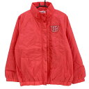 【新品】MUスポーツ 中綿ジャケット レッド 薄手 ワッペン レディース 42(L) ゴルフウェア M・U SPORTS