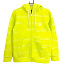 ★特価★【新品】パーリーゲイツ ジップパーカー イエロー×白 ロゴ総柄 ブルゾン レディース 1(M) ゴルフウェア 2022年モデル PEARLY GATES
