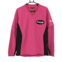 ★特価★ダンスウィズドラゴン 2WAYスニード ピンク×黒 裏地メッシュ 袖着脱可 Vネック メンズ 4(XL) ゴルフウェア Dance With Dragon
