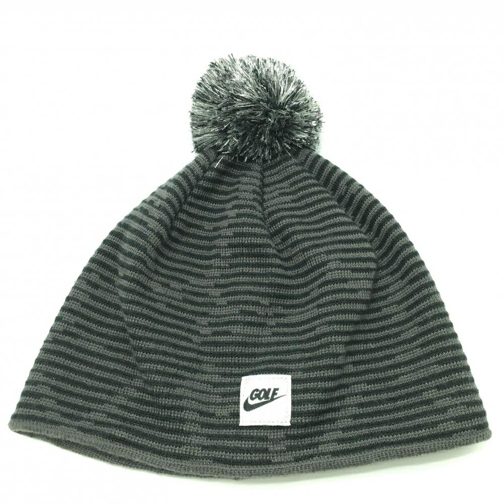 【当店ポイント10倍！楽天スーパーセル期間限定】【超美品】アディダス ニット帽 グレー×黒 ボーダー調..