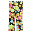 ★特価★ラウドマウス パンツ 黒×マルチカラー 花柄 フラワー 裏起毛 メンズ 34 ゴルフウェア LOUDMOUTH(4)