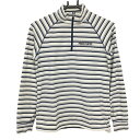 ★特価★パーリーゲイツ 長袖ハイネックシャツ 白×ネイビー ボーダー 表起毛 ハーフジップ レディース 1(M) ゴルフウェア PEARLY GATES