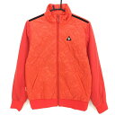 ★特価★【美品】ルコック 切替中綿ジャケット オレンジレッド キルティング ロゴ刺しゅう レディース L ゴルフウェア le coq sportif