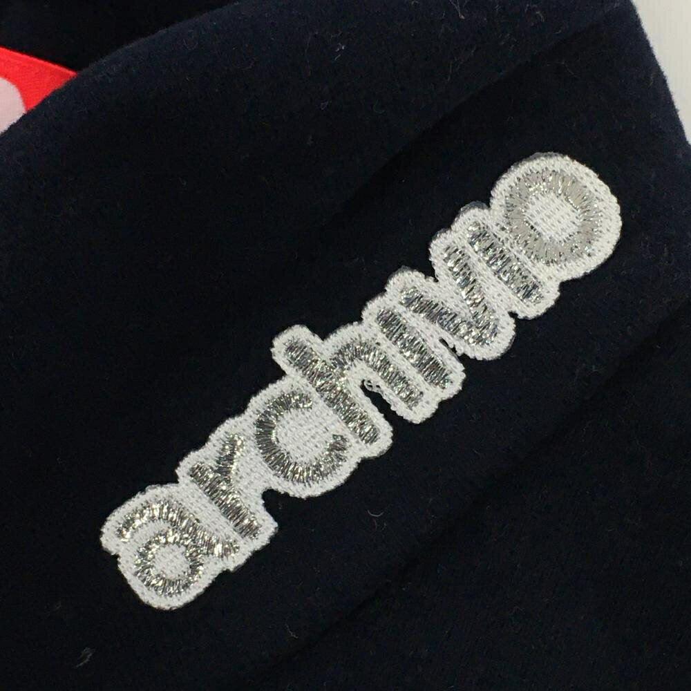 アルチビオ ハイネックベスト ネイビー×ピンク×白 ラメプリント レディース 38(M) ゴルフウェア archivio