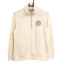 ★特価★アダバット 長袖ハイネックシャツ アイボリー 胸元ワッペン ハーフジップ レディース 40(L) ゴルフウェア adabat