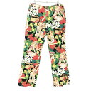 ★特価★【美品】ラウドマウス パンツ 黒×白 女性柄 花 バックロゴ メンズ 34×32L ゴルフウェア LOUDMOUTH(4)