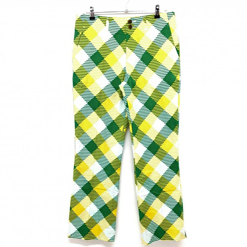 ラウドマウスパンツ白×グリーン斜め...