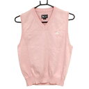 ★特価★【美品】アディダス ニットベスト ピンク 裾汚れ小 レディース M/M ゴルフウェア adidas