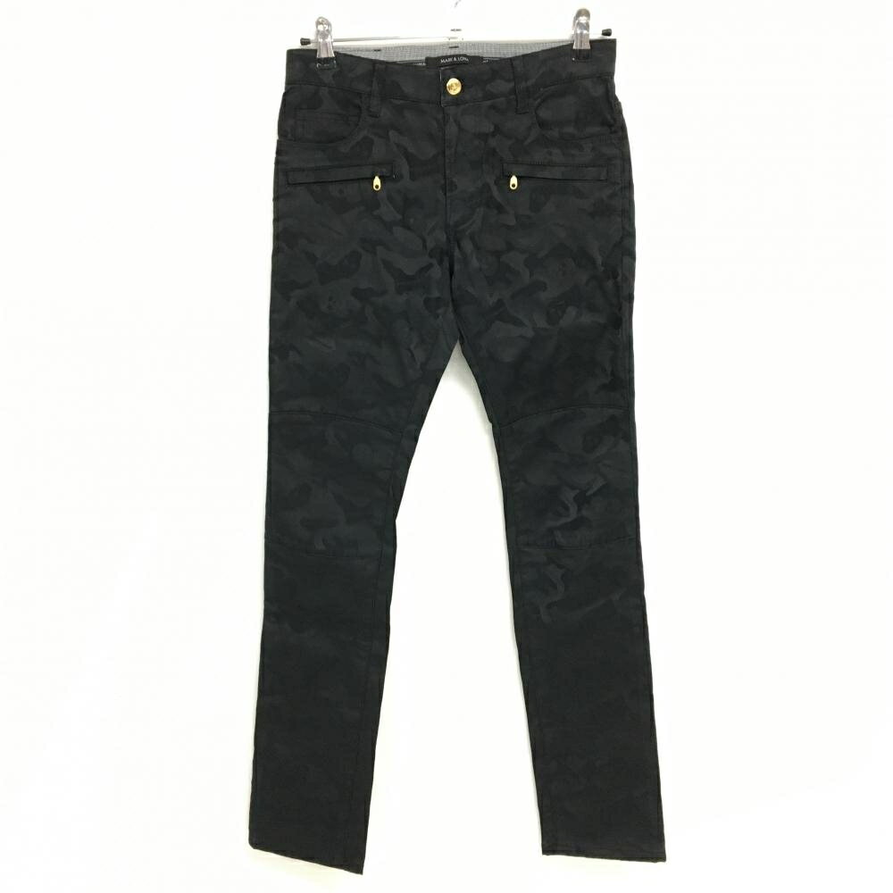 ★特価★マークアンドロナ パンツ 黒 カモフラ スカル 迷彩 レディース M ゴルフウェア MARK＆LONA