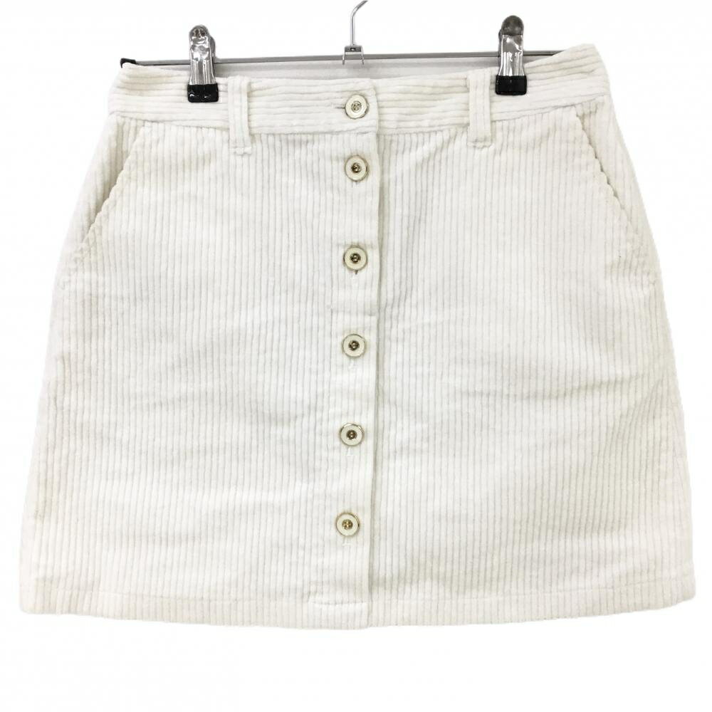 Ladies Wear - 【美品】23区ゴルフ コーデュロイスカート 白 フロントボタンデザイン レディース 64(M) ゴルフウェア 23区