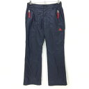 ★特価★ルコック パンツ ネイビー×レッド 背面裏地微起毛 ジップポケット レディース 11 ゴルフウェア le coq sportif