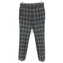 ★特価★【超美品】ビームスゴルフ パンツ グレー×黒 チェック ウール混 メンズ 44 ゴルフウェア BEAMS GOLF(4)