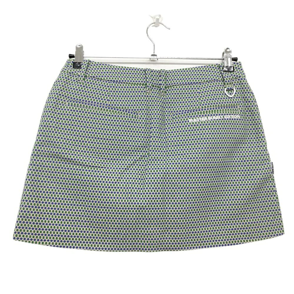 【新品】マスターバニー キュロットスカート ブルー×グリーン 総柄 BONOTTO レディース 1(M) ゴルフウェア MASTER BUNNY EDITION