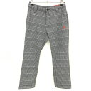 ★特価★【超美品】ルコック パンツ 白×黒 グレンチェック ストレッチ レディース 11 ゴルフウェア le coq sportif
