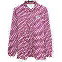 【当店ポイント5倍!6/4 20:00〜6/11 1:59まで】★特価★【美品】アンパスィ 長袖ポロシャツ ピンク×白 総柄 ボタンダウン 裏微起毛 メンズ L ゴルフウェア 2023年モデル and per se(4)