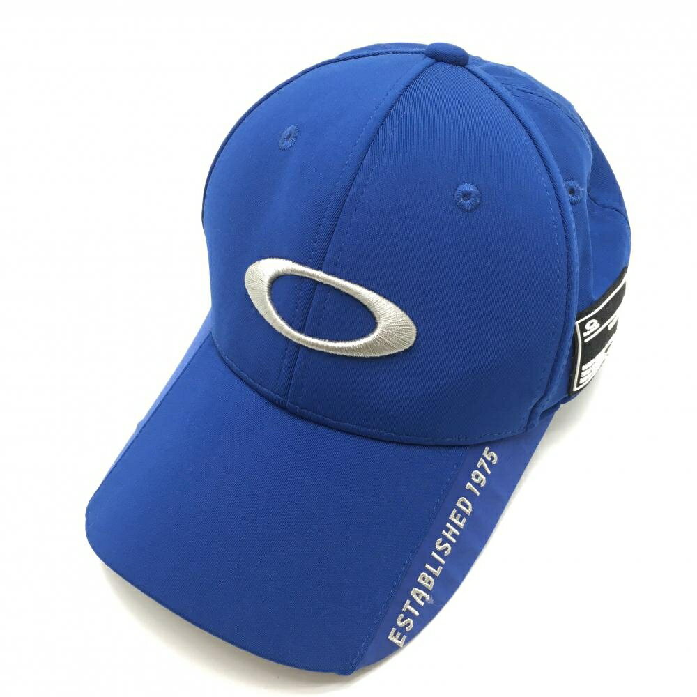 ★特価★【超美品】オークリー キャップ ブルー×シルバー 立体ロゴ刺しゅう ゴルフウェア 2023年モデル Oakley