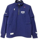 ★特価★【超美品】マスターバニー 2WAYナイロンブルゾン ネイビー ハーフジップ 裏地メッシュ レディース 1(M) ゴルフウェア MASTER BUNNY ...