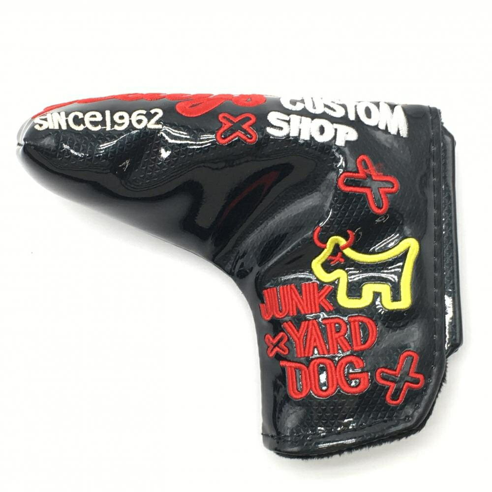 【超美品】スコッティキャメロン パターカバー 黒×レッド JUNK YARD DOG CUSTOM SHOP ピン型ゴルフ Scotty Cameron