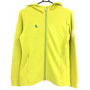 【美品】パーリーゲイツ ジップパーカー イエロー×ライトグリーン 表微起毛 フードロゴ レディース 1(M) ゴルフウェア PEARLY GATES
