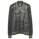 ★特価★【超美品】マークアンドロナ 切替中綿ジャケット 黒×グレー 前身頃中綿迷彩 裏起毛 メンズ XL ゴルフウェア MARK&LONA