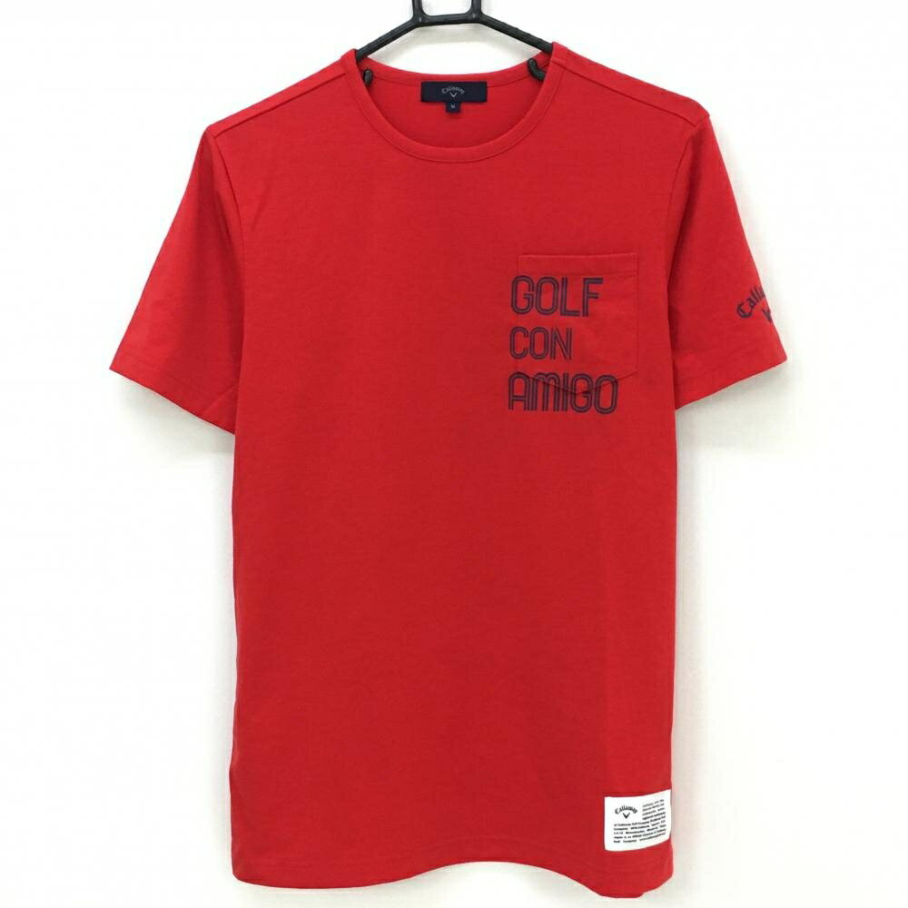 商品説明 ブランド Callaway アイテム 半袖Tシャツ 表記サイズ M ※海外サイズの場合もございます。必ず実寸サイズをご確認ください。 実寸サイズ 　身幅：約48cm　袖丈：約21cm　肩幅：約40.5cm　着丈：約67cm ※実寸サイズの採寸方法については、こちらをご覧ください。 ★実寸サイズは平台に平置きして外寸を測定しており、商品によっては若干の誤差が生じます。数cmの誤差は予めご了承くださいませ。 特徴・仕様 付属品 商品ランク A コメント 裾毛羽立ち、胸元プリントはがれ少 商品ランク（ゴルフウェア） N 新品（タグ付き) S 新品未使用品（タグなし） A+ 使用感や汚れ等がない、または目立たない綺麗な中古品 A 使用感や汚れ等が少ない美品や良品 B+ 使用感や中小の汚れ等がある一般的な中古品 B 使用感や大中の汚れ等がある一般的な中古品 C 使用感や大中の汚れ、小さな穴等がある中古品 商品ランク（ゴルフシューズ） N 新品（タグ付き) S 新品未使用品（タグなし） A+ しわや汚れ等がない、または少ない綺麗な中古品 A しわや小さな汚れはあるが、使用感が少ない美品や良品 B+ しわや中小の汚れ、使用感がある一般的な中古品 B しわや大中の汚れ、使用感がある一般的な中古品 C しわや大中の汚れ、使用感がある中古品 D しわや大きな汚れ、使用感がある中古品 &nbsp;★A+～CランクはUSED品となりますので、神経質な方はご入札をお控えください。 &nbsp;★Nランクは新品商品ですが、一部保管時による汚れ等があります。商品説明や写真で必ずご確認ください。　