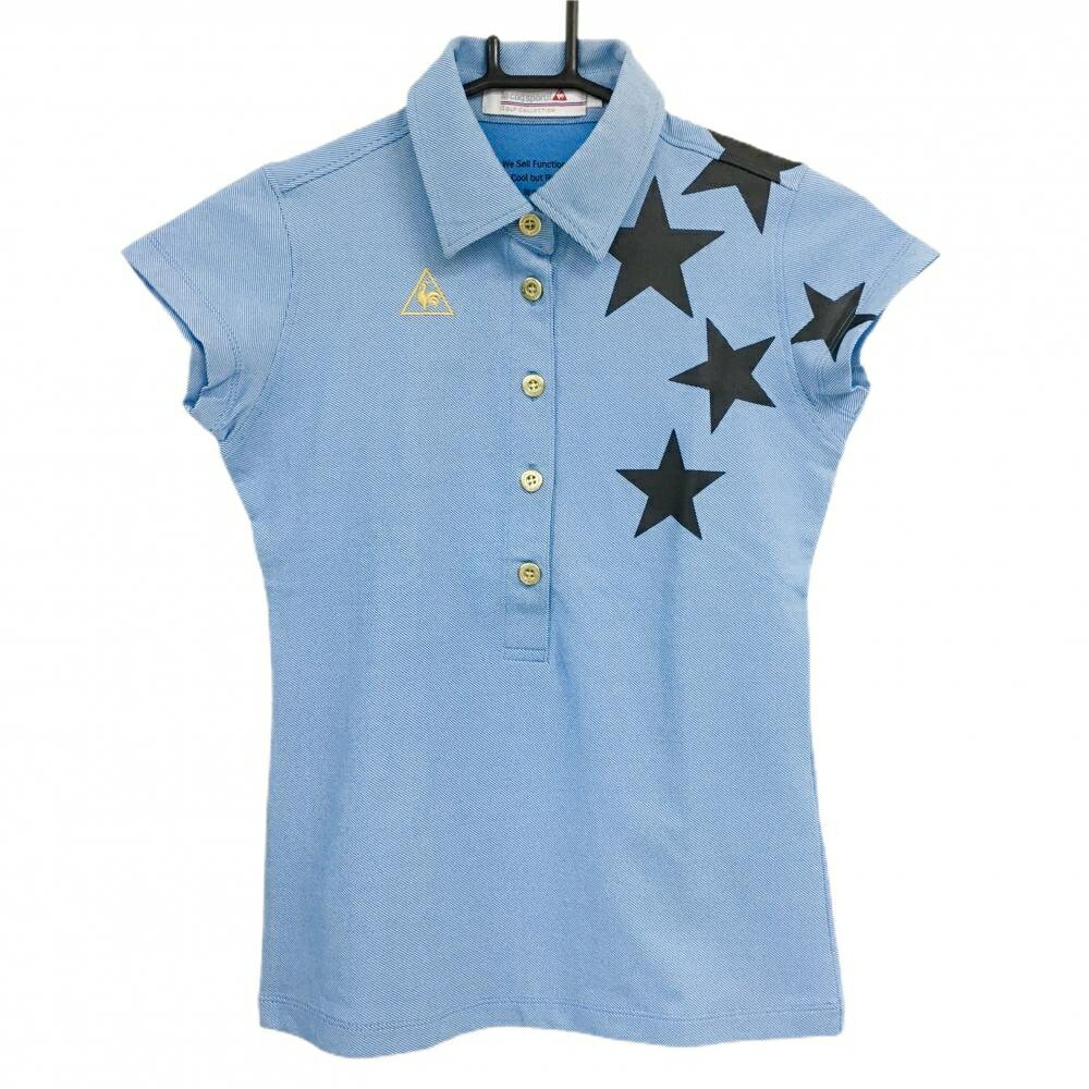 ストライプ ライトブルー&times;黒