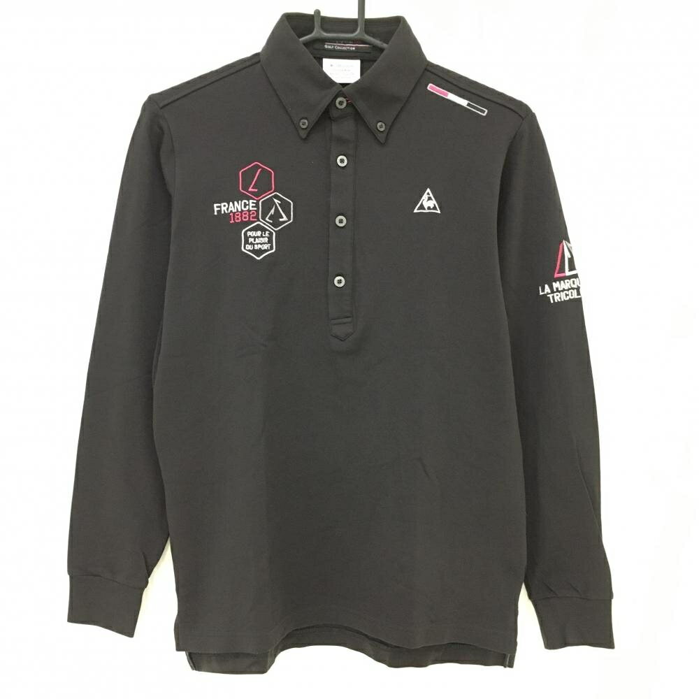 ★特価★ルコック長袖ポロシャツ黒×...