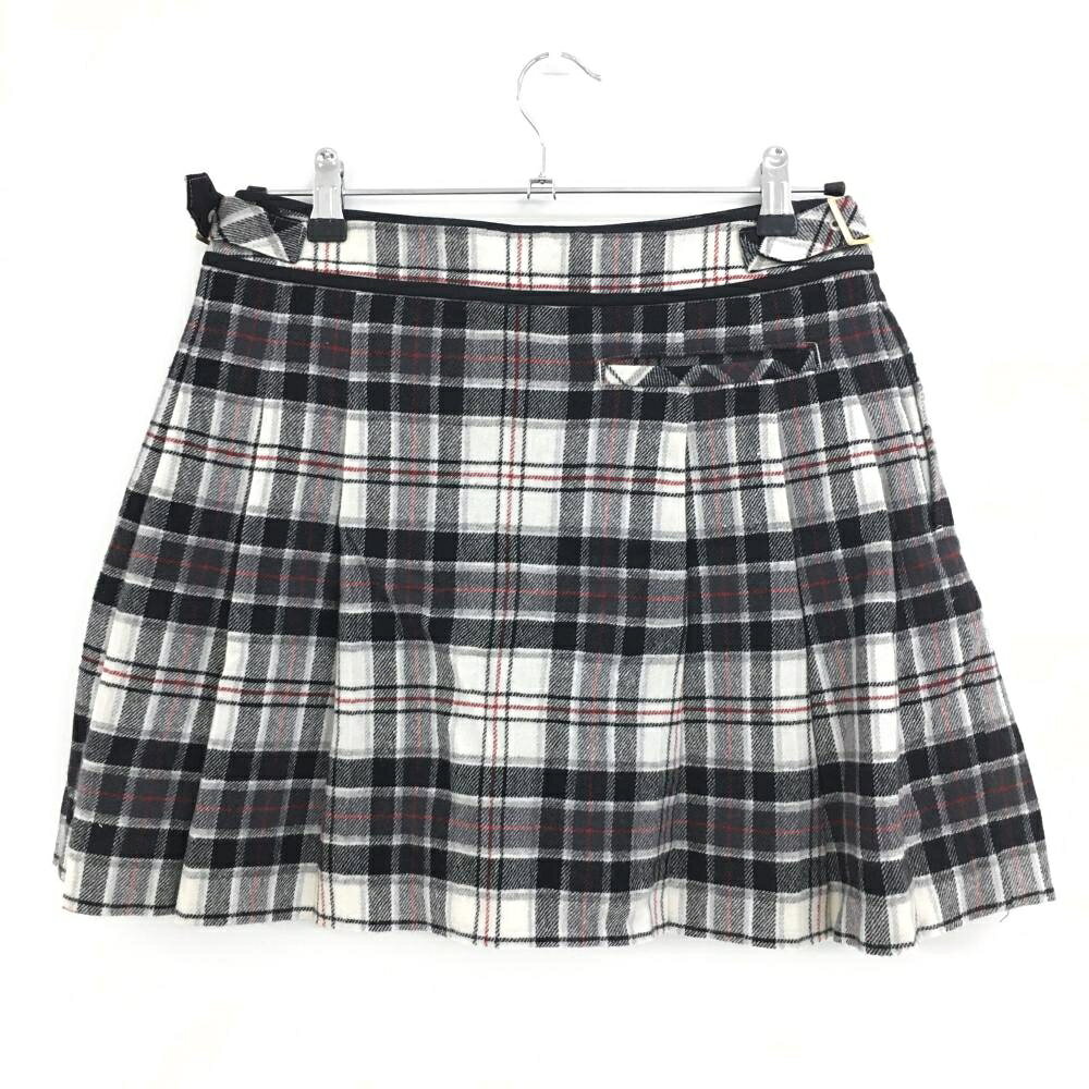 【25%OFFクーポン配布中！9/14まで】【美品】23区スポーツ ニットプリーツスカート 白×黒 チェック ウール混 内側インナーパンツ レディース 64(M) ゴルフウェア 23区 reonard-10135788 レオナード 楽天市場店 サンプル画像2