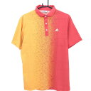 ★特価★アディダス 半袖ポロシャツ オレンジ×ピンク系 総柄 メンズ O/XG ゴルフウェア adidas(4)