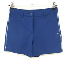 ★特価★【美品】ジェイリンドバーグ ショートパンツ ネイビー×ライトブルー サイドライン レディース 25 ゴルフウェア J.LINDEBERG