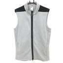 ★特価★【美品】ナイキ アウターベスト グレー×黒 裏起毛 THERMA-FIT ダブルジップ メンズ M ゴルフウェア NIKE