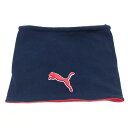 ★特価★【美品】プーマ ネックウォーマー ネイビー×レッド フリース地 ドローコード ONE SIZE ゴルフウェア PUMA
