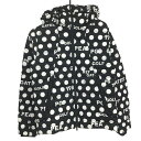 ★特価★【超美品】パーリーゲイツ 中綿ジャケット ネイビー×白 ドット 千鳥格子地模様 レディース 1(M) ゴルフウェア PEARLY GATES