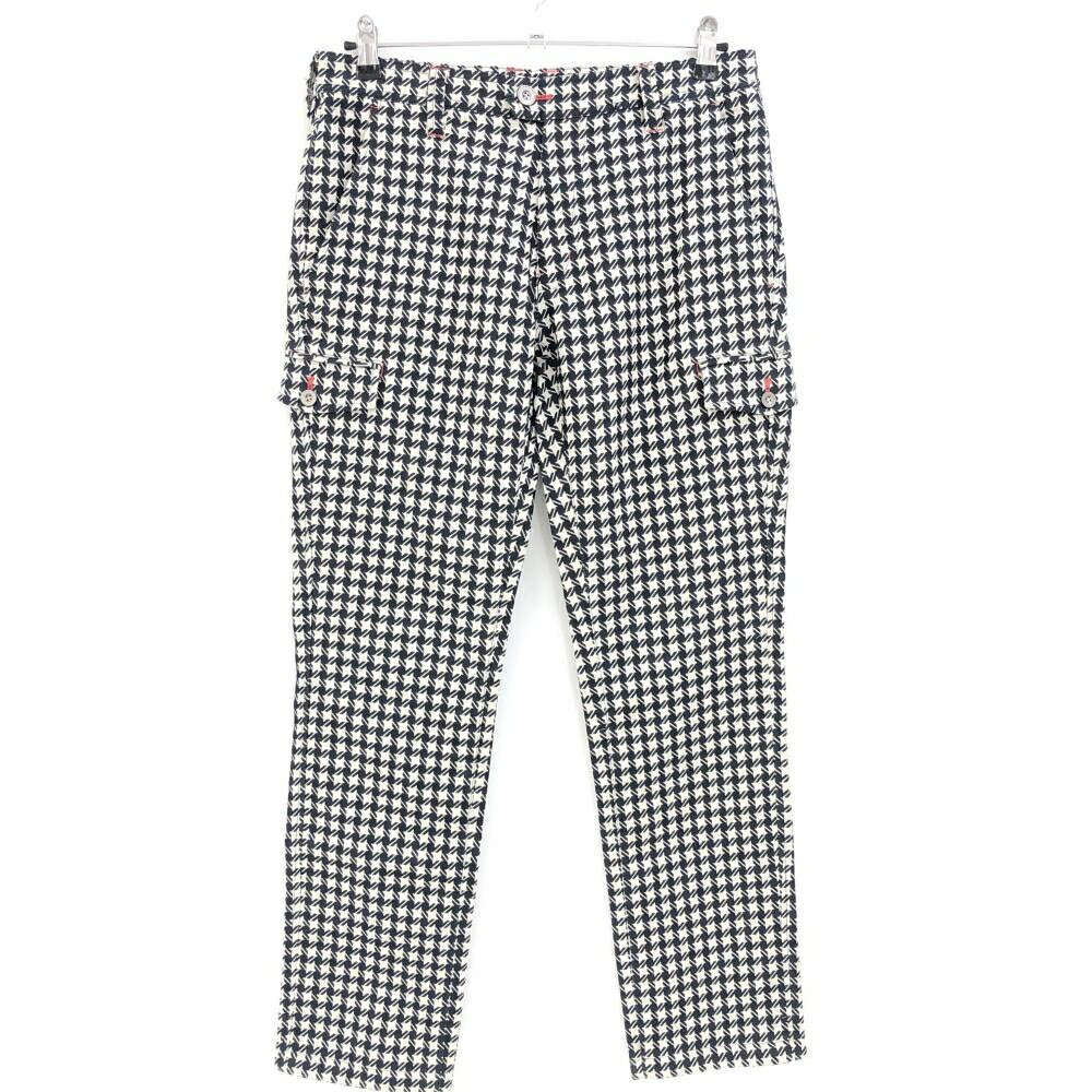 VIVA HEART - 【美品】ビバハート カーゴパンツ ダークネイビー×ライトベージュ 手裏剣柄織生地 メンズ 76 ゴルフウェア VIVA HEART