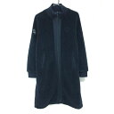 ★特価★【超美品】ワック ボアロングコート ネイビー 背面ロゴ ワッペン レディース 3(L) ゴルフウェア WAAC