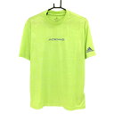 ★特価★【超美品】アディダス 半袖ハイネックシャツ ライトグリーン 地模様 メンズ J/O(XL) ゴルフウェア 2022年モデル adidas(4)