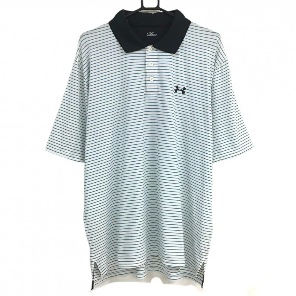 アンダーアーマー半袖ポロシャツ白×...