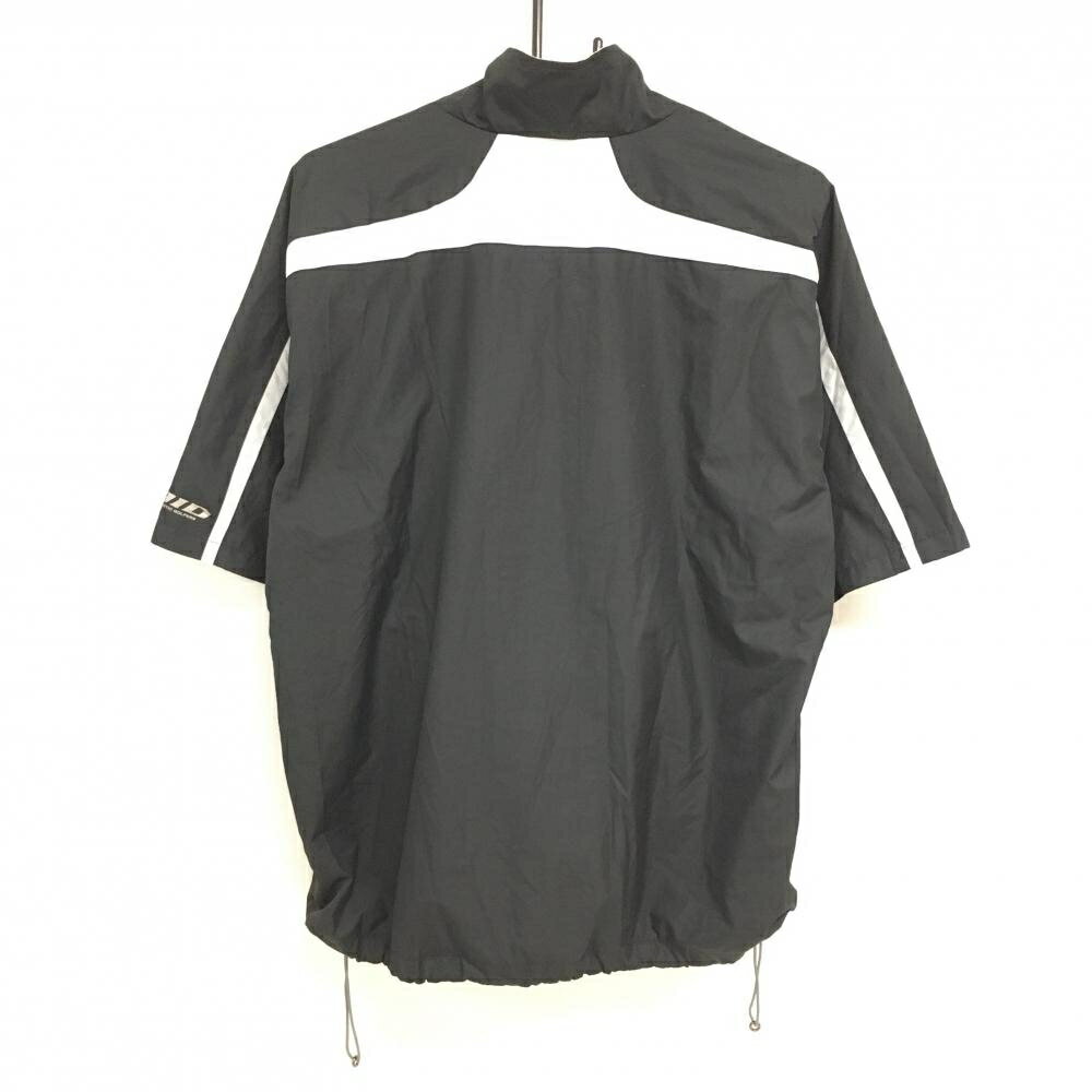 ミズノ 半袖ジャケット 黒×ライトグレー 袖下メッシュ 裾ドローコード メンズ M ゴルフウェア MIZUNO