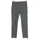 ★特価★ゾーイ パンツ ネイビー×白 ストライプ ストレッチ レディース 38(M) ゴルフウェア ZOY