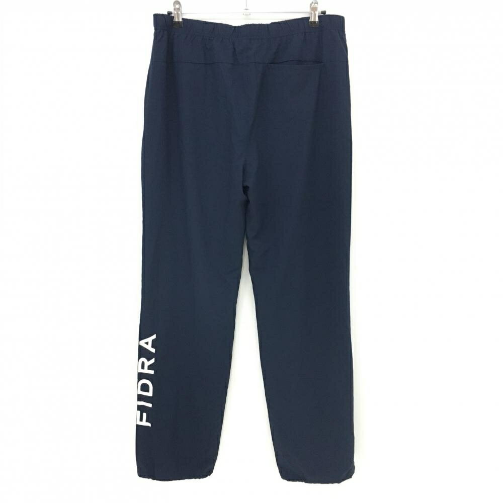 【美品】フィドラ パンツ ネイビー 裾ドローコード 裏微起毛メッシュ メンズ XXL ゴルフウェア FIDRA